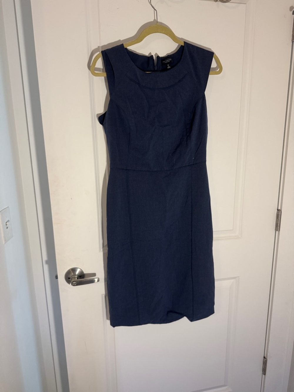 The Limited Navy Sleeveless Midi Sheath Dress